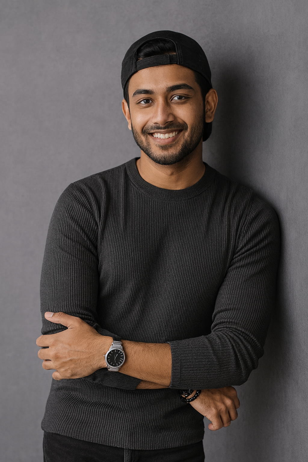 Premium RIB Cotton Full Sleeve T-shirt - Anther