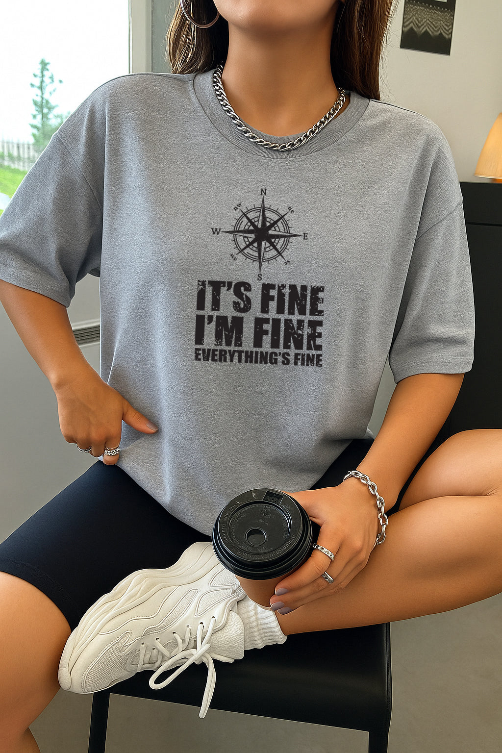 Drop Shoulder T-shirt for Women