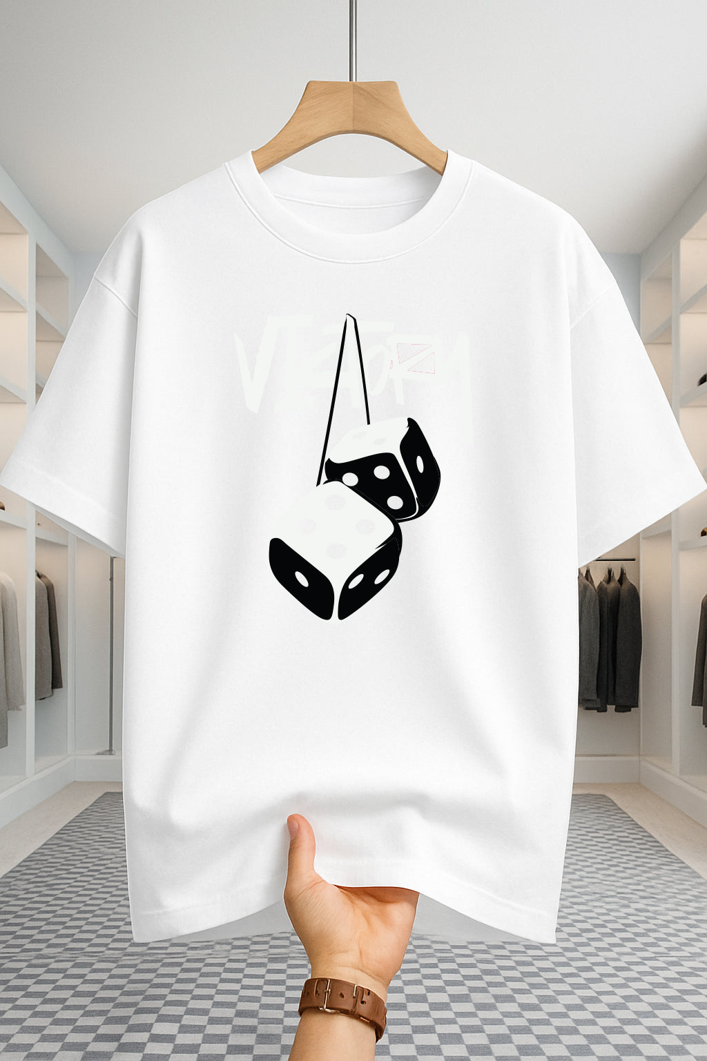 Drop Shoulder T-shirt - Victory - White