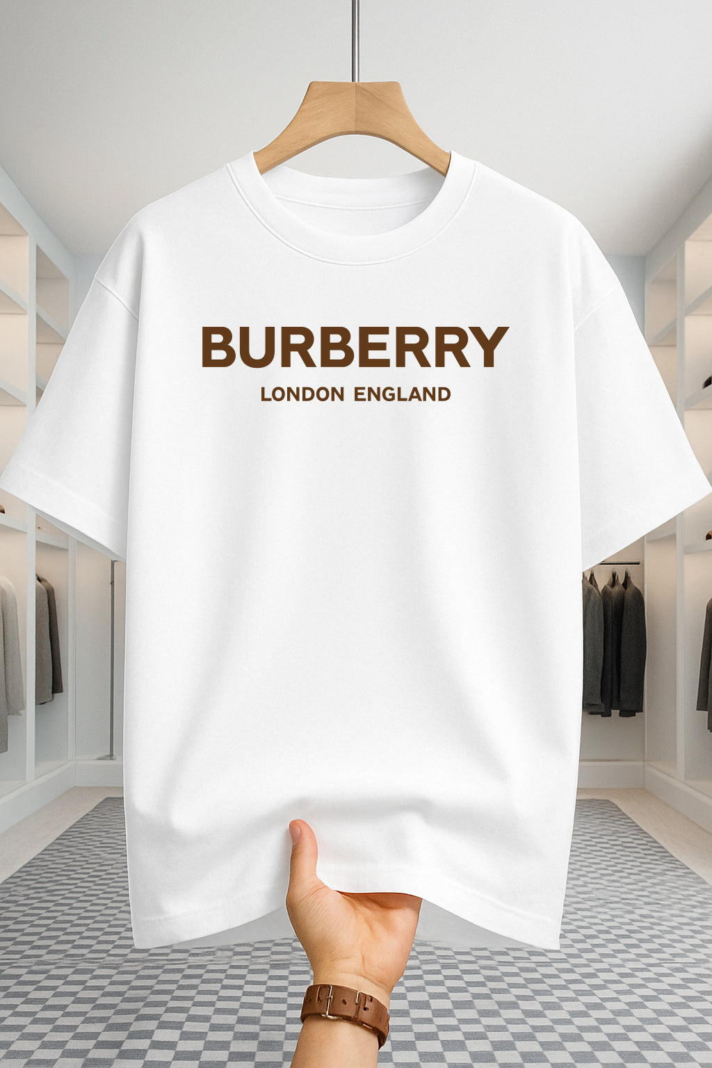 Drop Shoulder T-shirt - Burberry - White