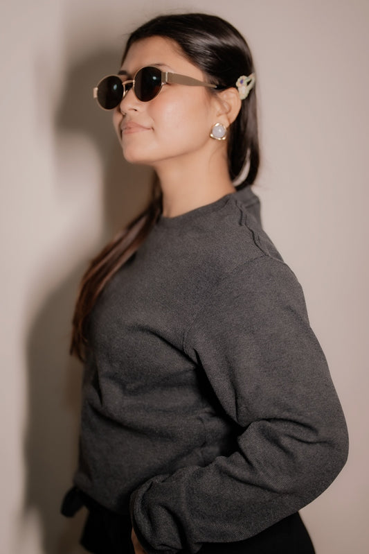 Women's  RIB Cotton Full Sleeve T-shirt - Anther