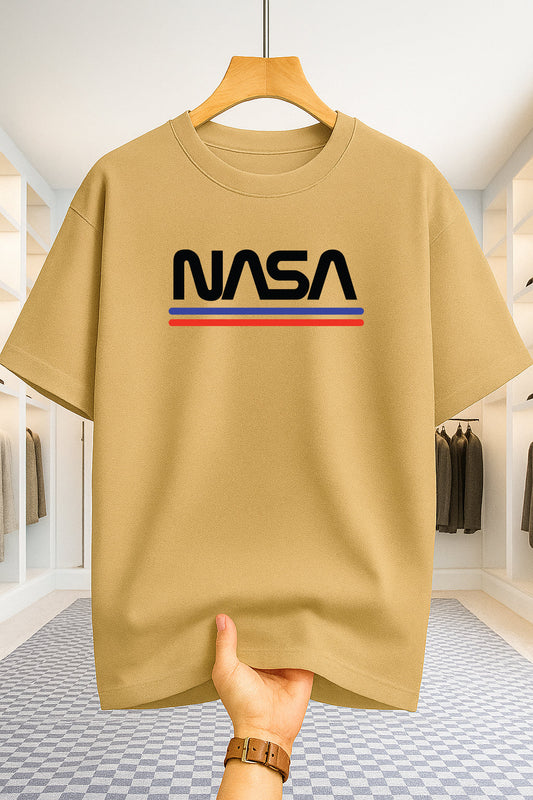 Drop Shoulder T-shirt - Nasa - Beige