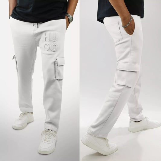 Premium Terry Cotton  Baggy Trouser - white