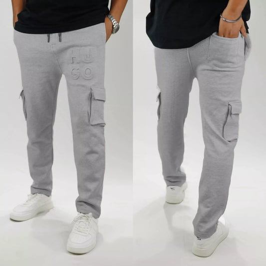 Premium Terry Cotton  Baggy Trouser - Ash