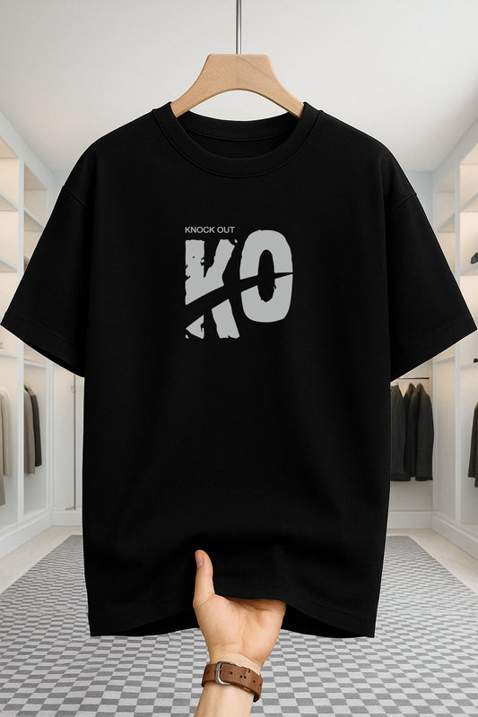Drop Shoulder T-shirt - Knock Out - Black