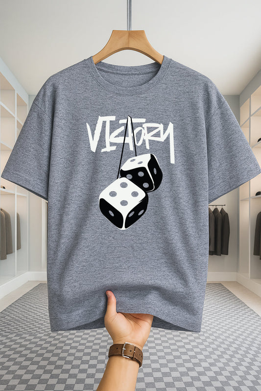 Drop Shoulder T-shirt - Victory - Ash