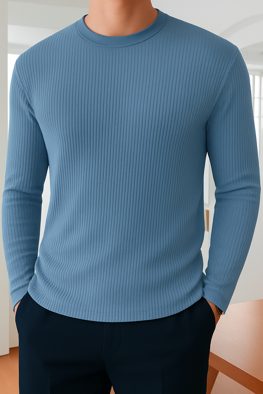 Premium RIB Cotton Full Sleeve T-shirt - Rackley